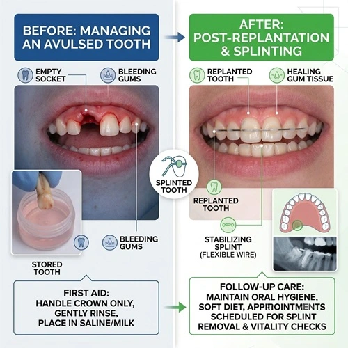 Management Of Avulsed Tooth