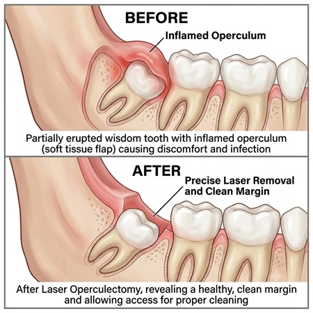 Opercuectomy With Dental LASER